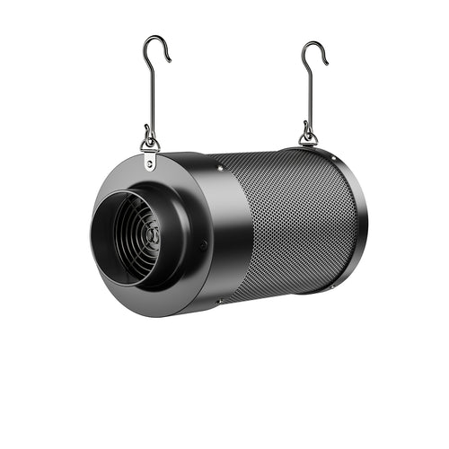 ALPHAGROW 4" Inline Carbon Filter with Built-in Fan - Australian Virgin Charcoal, Variable Speed & Low Noise for Grow Tents/Hydroponics Odor Control