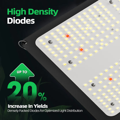 VS1000 Full Spectrum LED Grow Light Board 100W, High PPFD & Low Heat, 2 x 2 Ft. Coverage