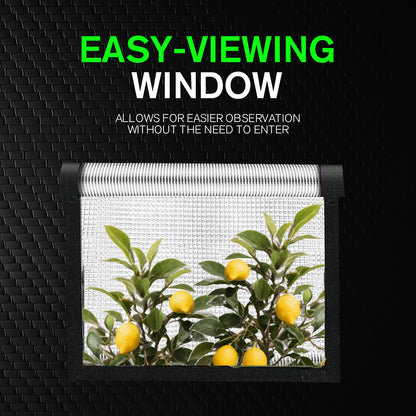 32"x32"x63"  Inch Grow Tent -Heavy-Duty 1680D Diamond Mylar,Observation Window & Floor Tray for Hydroponics,Plant Growing(Seedling to Flowering)